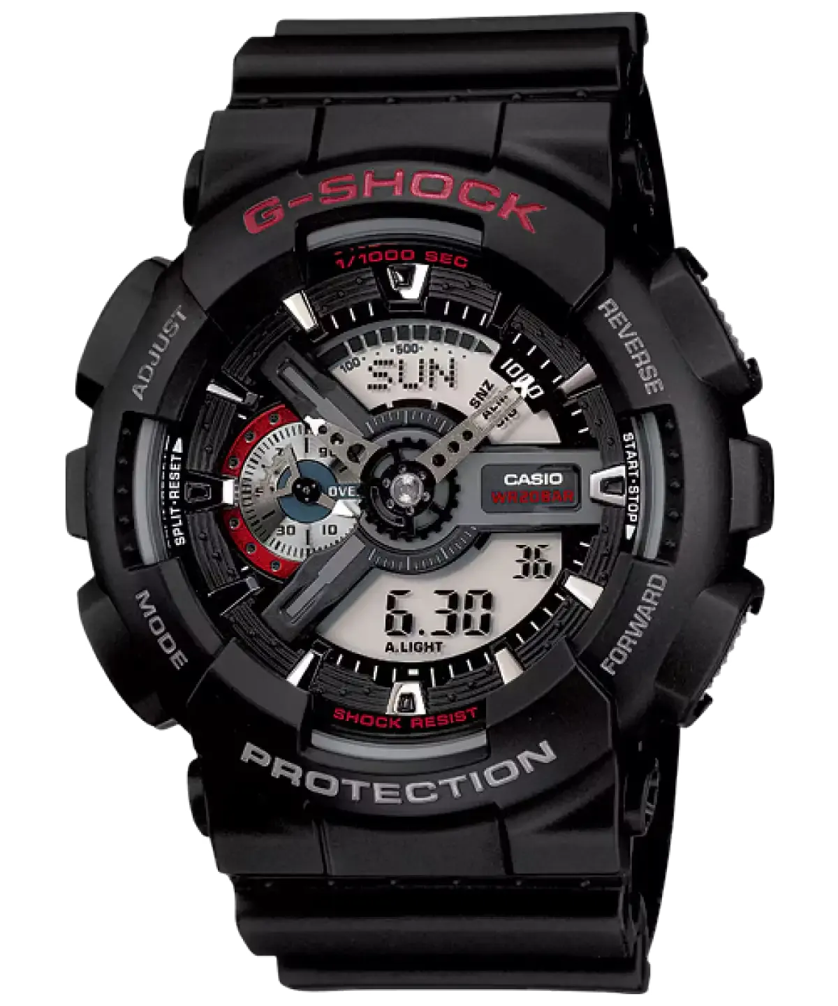 ساعت جی شاک مردانه مدل GA-110-1A مشکی قرمز