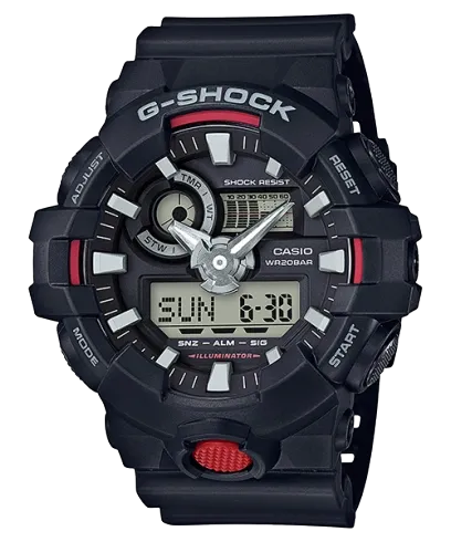 ساعت کاسیو مردانه مدل GA-700-1A قرمز مشکی