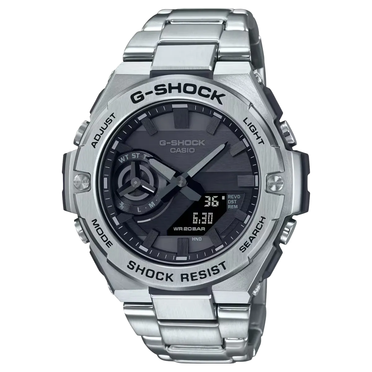 ساعت کاسیو مردانه مدل GST-B500D-1A1 نوک مدادی نقره ای