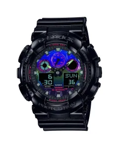 ساعت جی شاک مردانه مدل GA-100RGB-1A مشکی قرمز