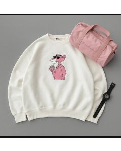 دورس یقه گرد پلنگ صورتی