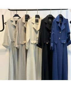 کفتان لنین خارجی و کمربند کنفی چکاوک