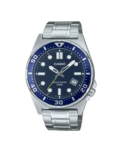 ساعت کاسیو مردانه مدل MTD-135D-2A سرمه ای نقره ای