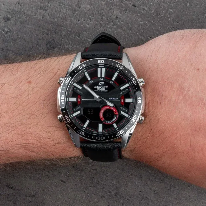 ساعت کاسیو مردانه مدل EFV-C100L-1A مشکی قرمز