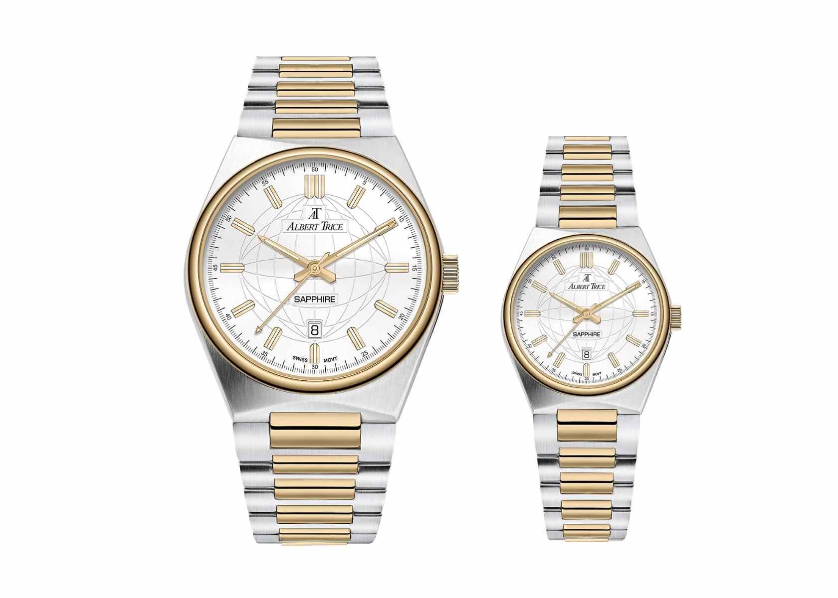 ساعت ست آلبرت مدل 20327-06 HM نقره ای طلایی