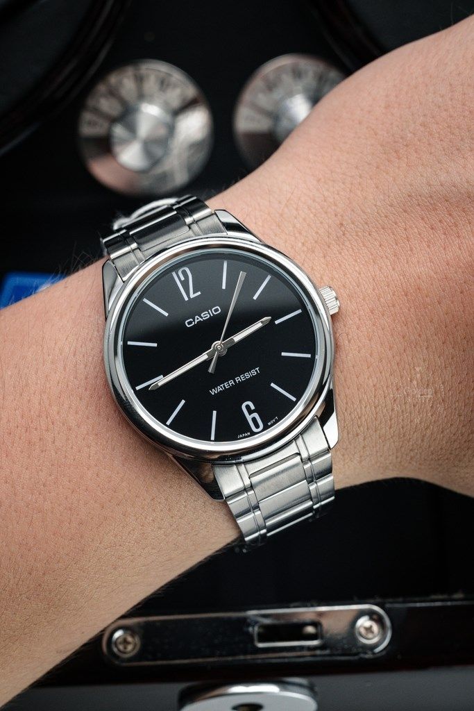 ساعت کاسیو مردانه مدل MTP-V005D مشکی نقره ای