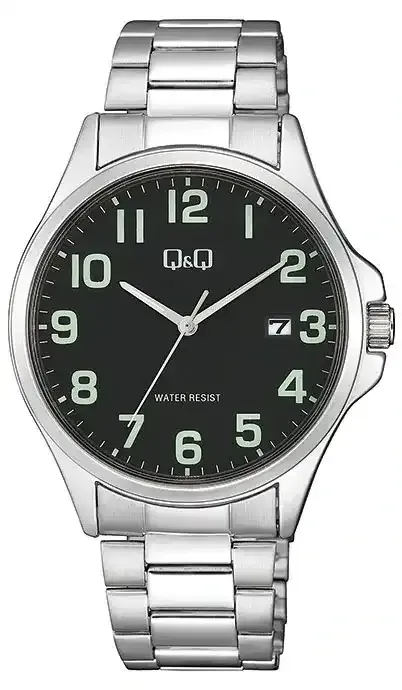 ساعت  کیو اند کیو مدل A480J204Y مشکی نقره ای