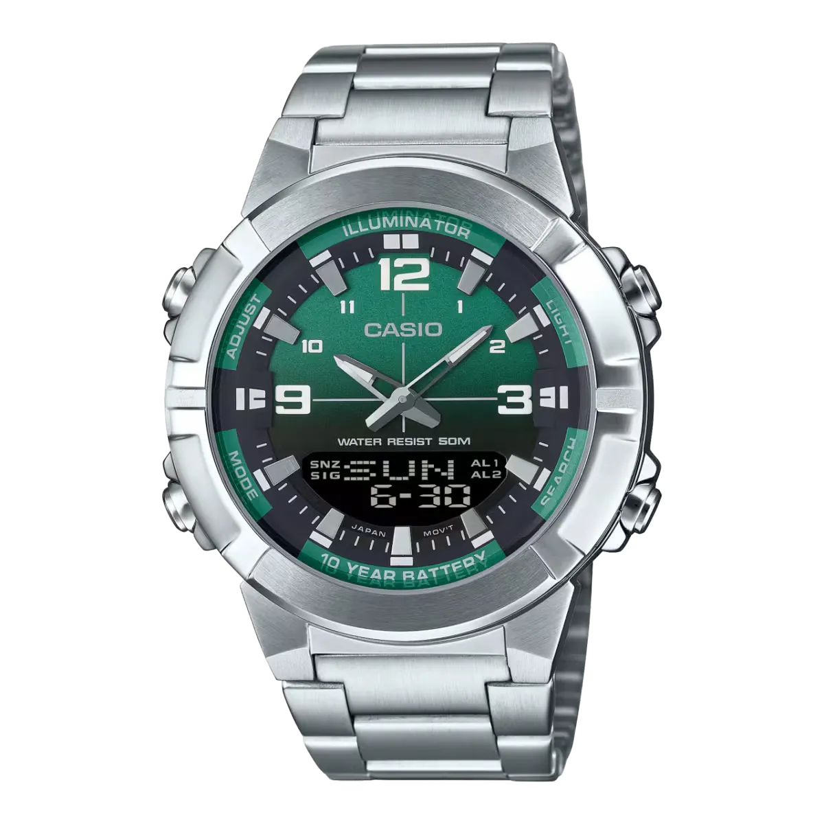 ساعت کاسیو مردانه مدل AMW-870DA-3A سبزمشکی