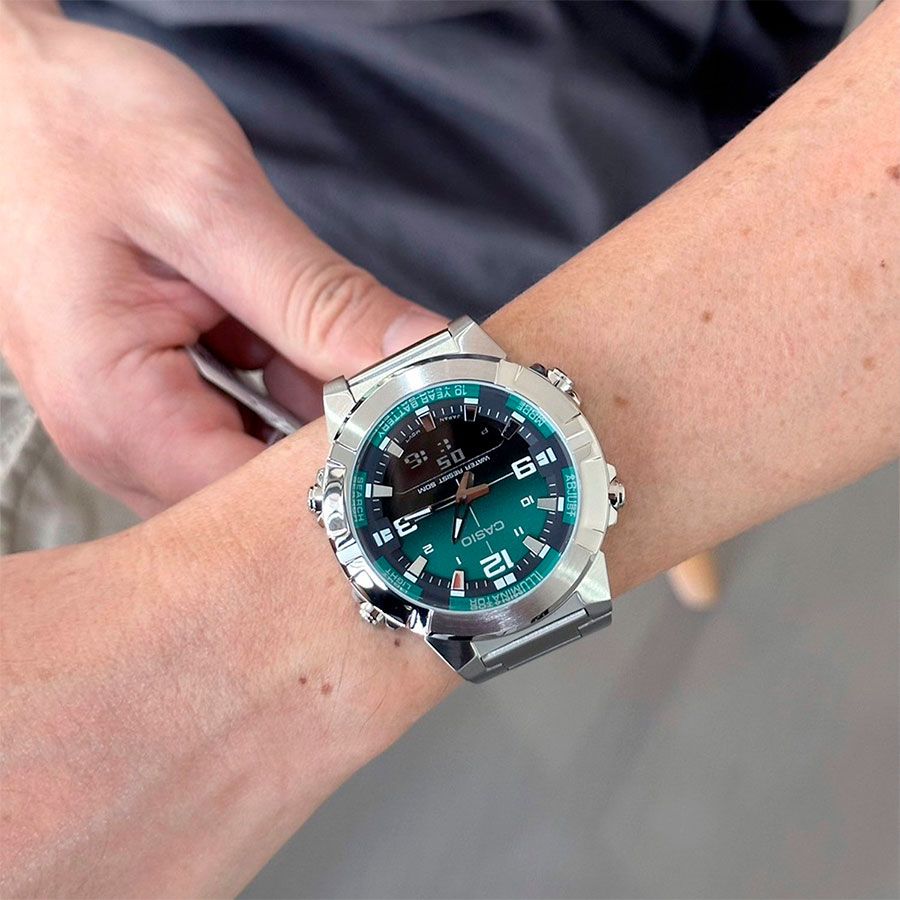 ساعت کاسیو مردانه مدل AMW-870DA-3A سبزمشکی