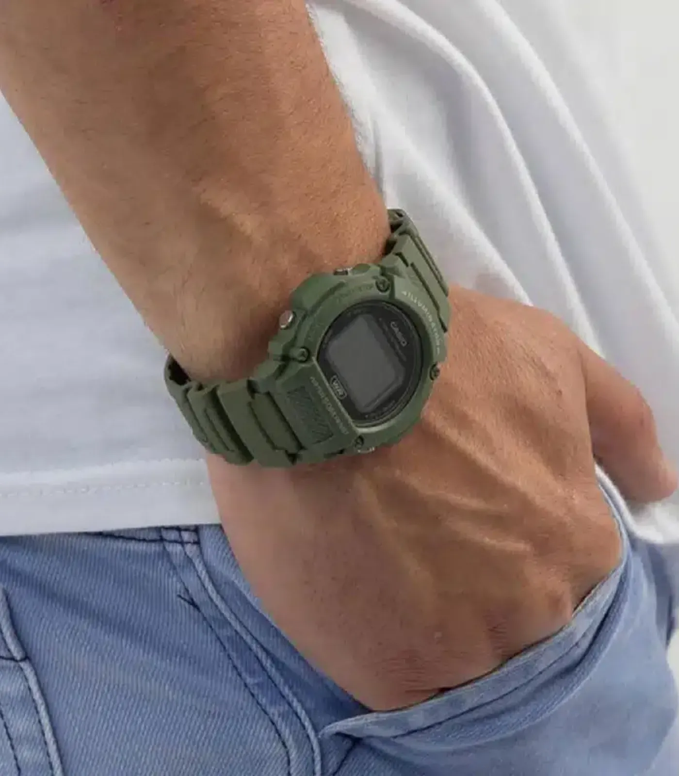 ساعت کاسیو مردانه مدل W-219HC سبز