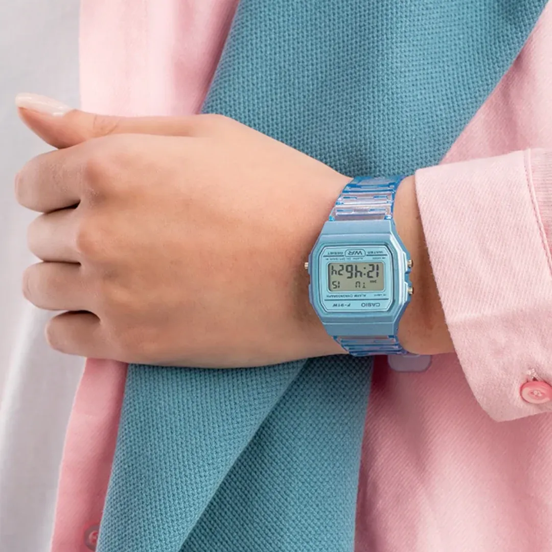 ساعت کاسیو زنانه مدل F-91WS-2D آبی