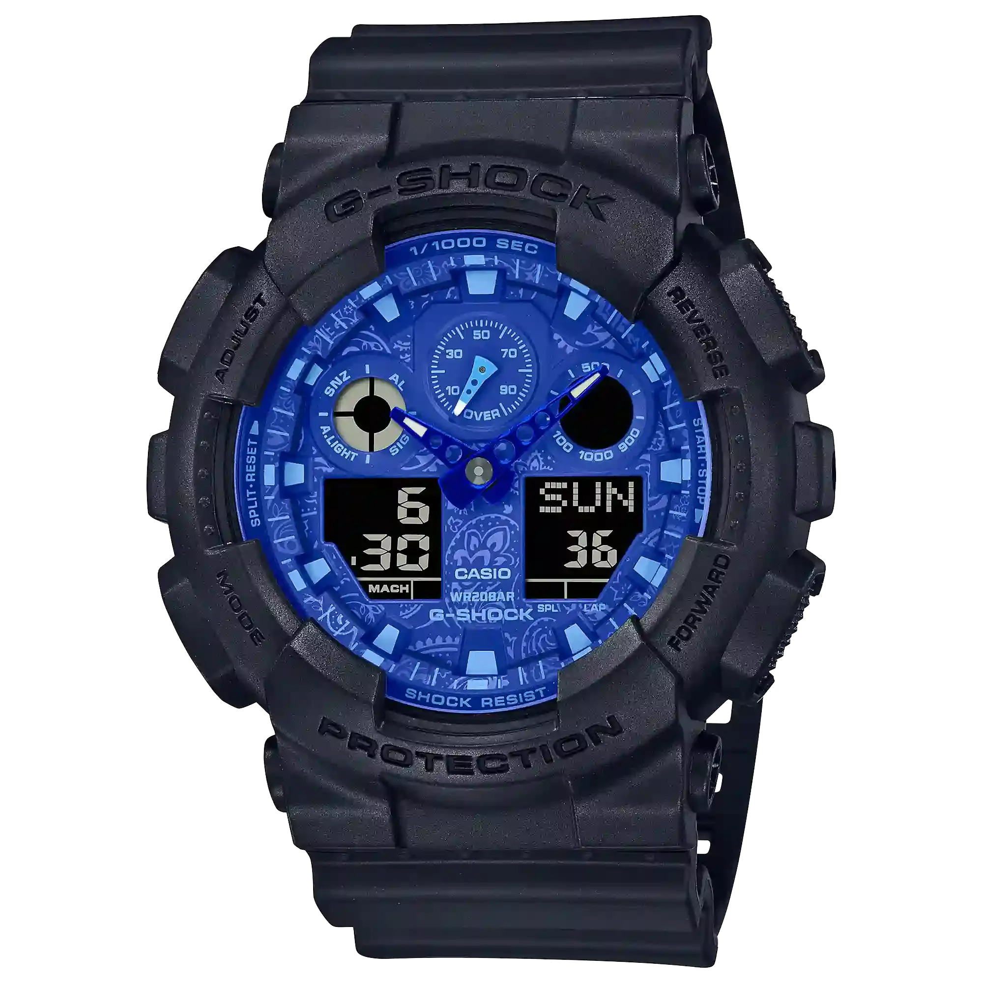 ساعت کاسیو مردانه مدل GA-100BP-1A آبی مشکی