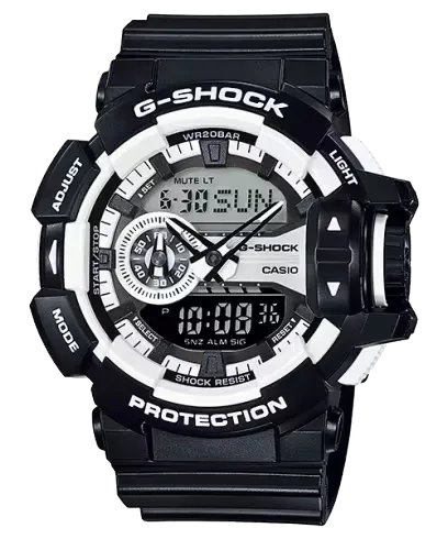 ساعت کاسیو مردانه مدل GA-400-1A سفید مشکی