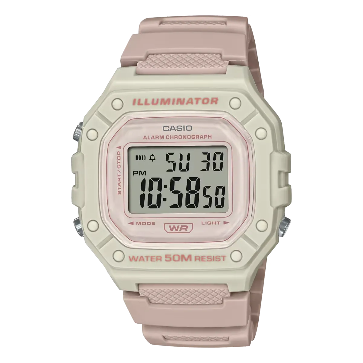 ساعت کاسیو زنانه مدل W-218HC-4A2 صورتی