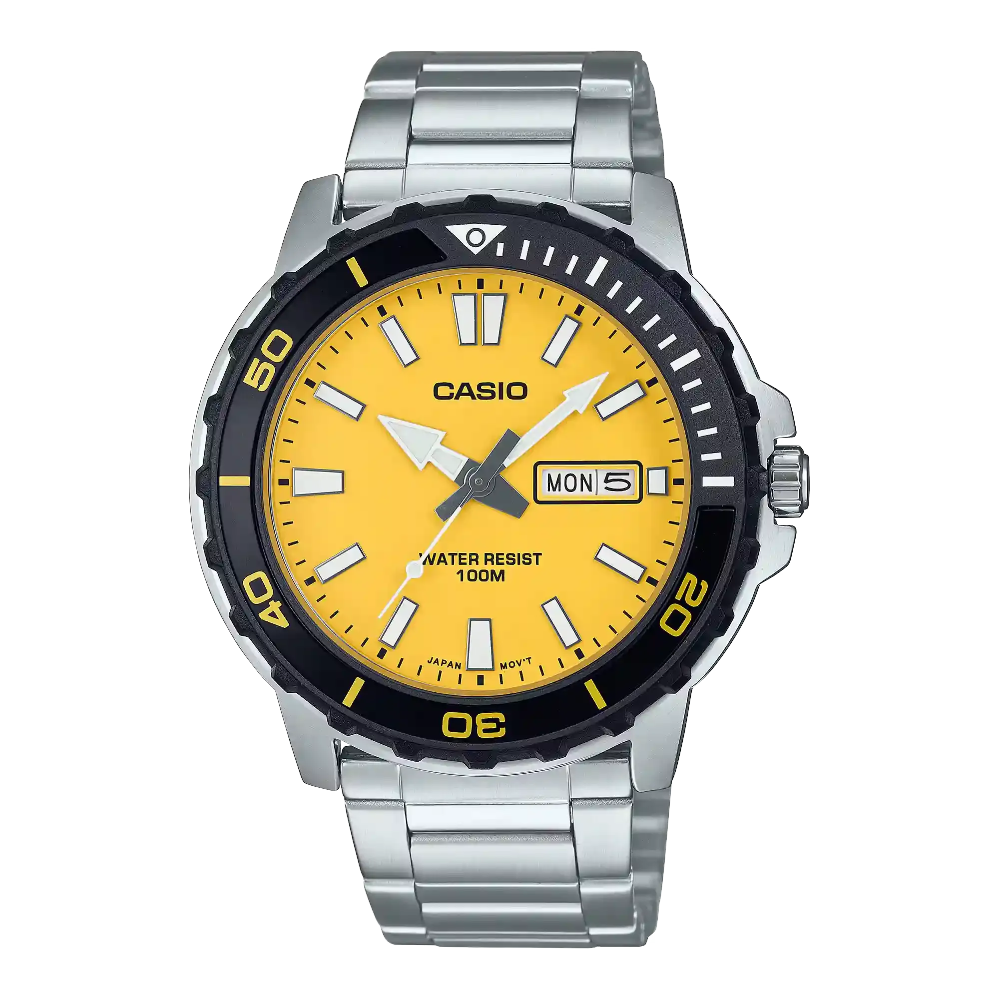 ساعت کاسیو مردانه مدل MTD-125D زرد
