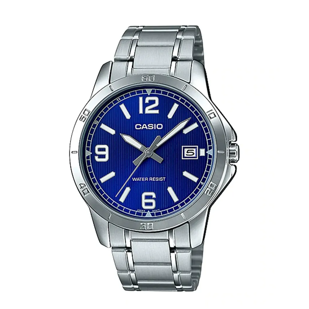 ساعت کاسیو مردانه مدل MTP-V004D-2B نقره ای