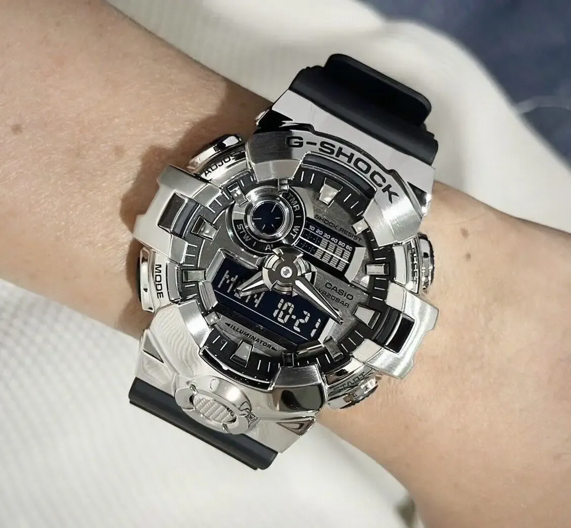 ساعت کاسیو مردانه مدل GM-700-1A مشکی نقره ای