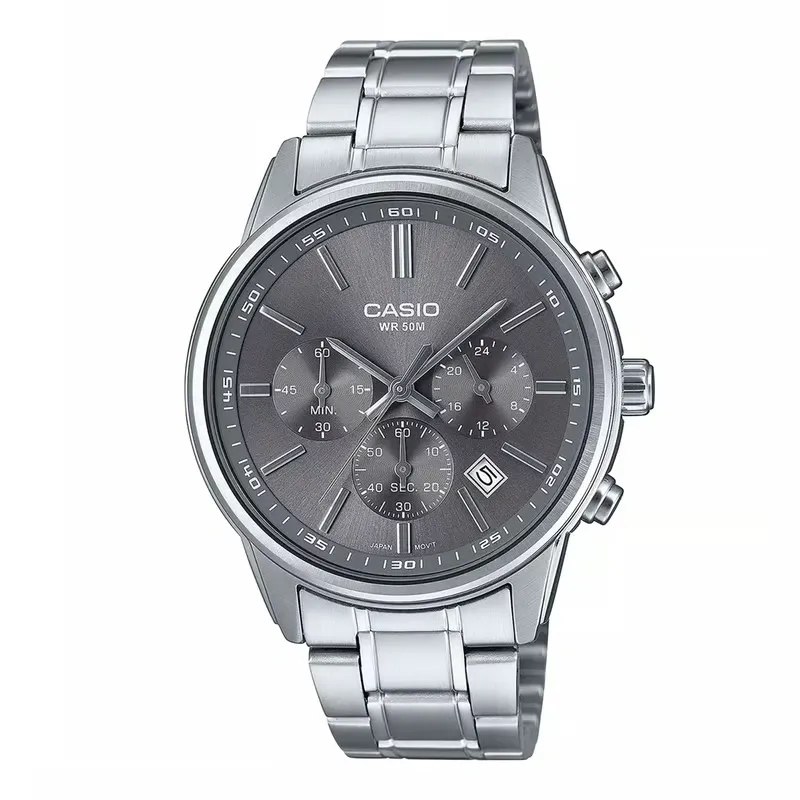 ساعت کاسیو مردانه مدل MTP-E515D نقره ای