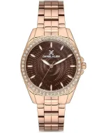 ساعت دنیل کلین زنانه مدل DK.1.13011 قهوه ای رزگلد