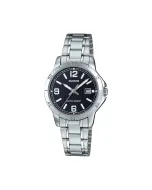 ساعت کاسیو مردانه مدل LTP-V004D-1B2 مشکی نقره ای